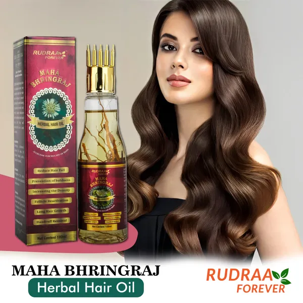 Rudraa_Maha_Bhringraj_Ayurvedic_Hair_Oil_With_Brahmi_&_Natural_Herbs_-_280Ml_Pack_Of_2
