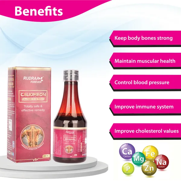 Caliomron_Calcium_Iron_Tonic_-_Ayurvedic_Health_Supplement_(200Ml)_Pack_Of_4