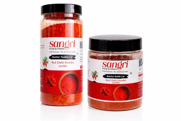 Guntur_Surkh_Lal_Red_Chilli_Powder_Mild_Natural_100G_And_Guntur_Teekha_Lal_(Teja)_Red_Chilli_Powder_Extra_Hot_250G_Pack_Of_2