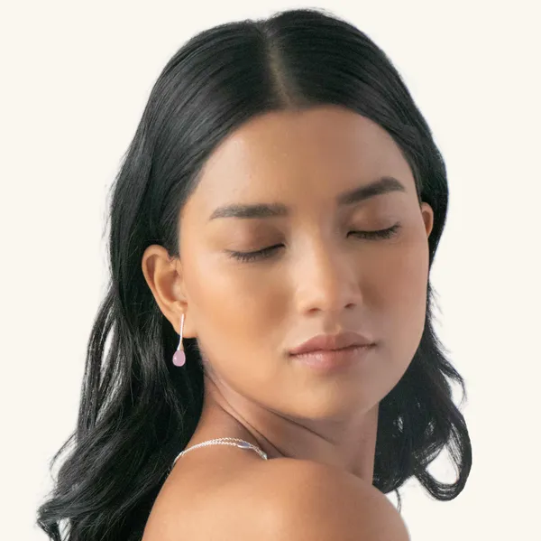 Rose_Chalcedony_Silver_Earrings_Whispering_Silver