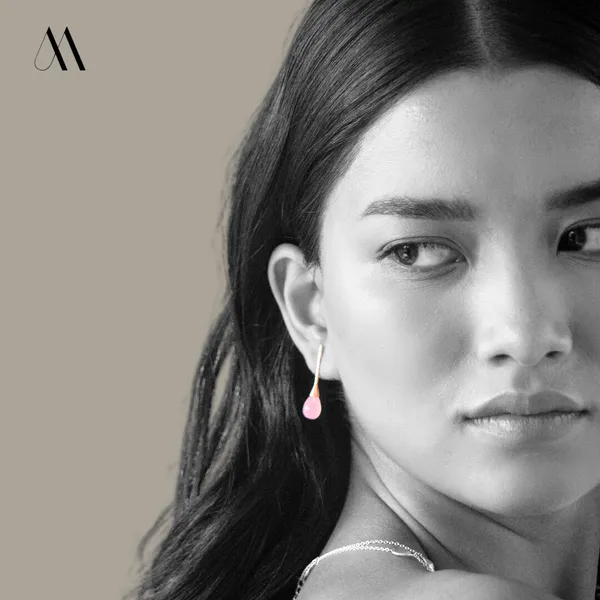 Rose_Chalcedony_Silver_Earrings_Whispering_Silver