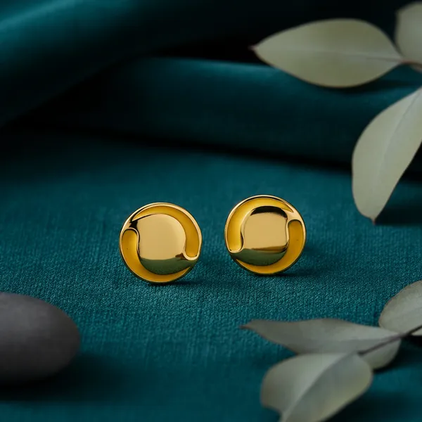 Hand_Painted_Button_Earrings_Yellow_Blooming_Gardens