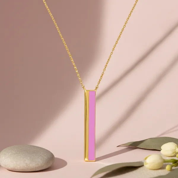 Reversible_Pansie_Gold_Dipped_Necklace_Pink_Blooming_Gardens