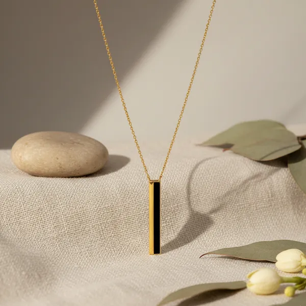 Reversible_Pansie_Gold_Dipped_Necklace_Black_Blooming_Gardens