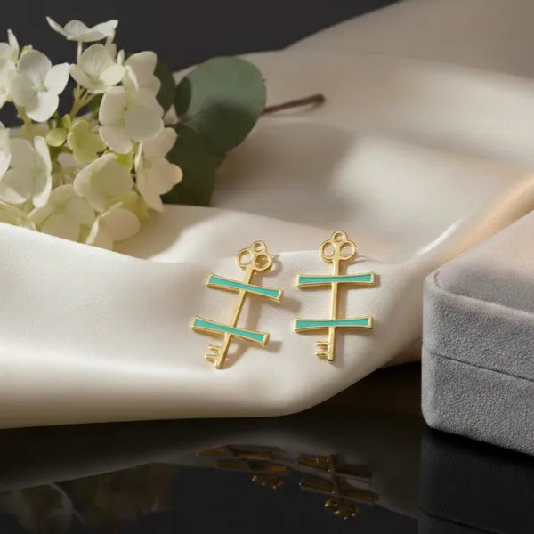 Key_To_The_Heart_Earrings_Teal_Green_Blooming_Gardens
