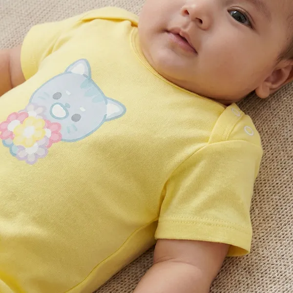 Yellow_Cotton_Baby_Romper_For_Baby