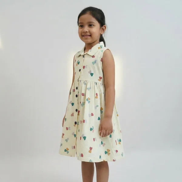 Cream_Cotton_Girls_Dress_For_Girls