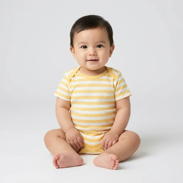 Beige_And_White_Cotton_Baby_Romper_For_Baby