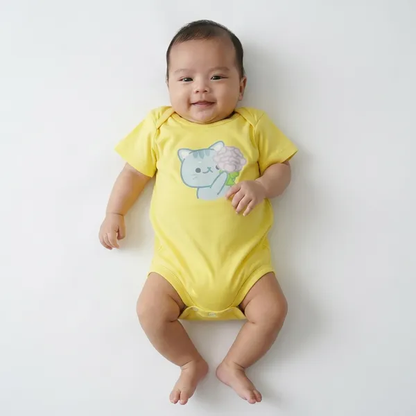 Yellow_Cotton_Baby_Bodysuit_For_Baby