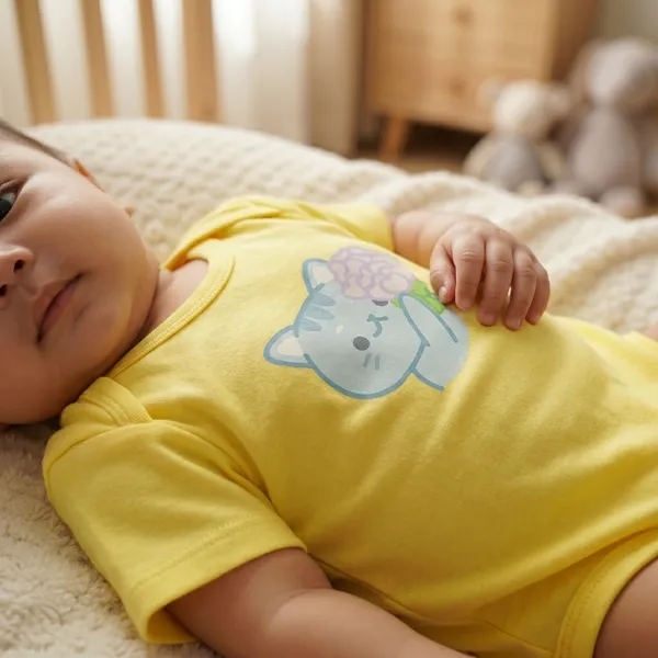 Yellow_Cotton_Baby_Bodysuit_For_Baby