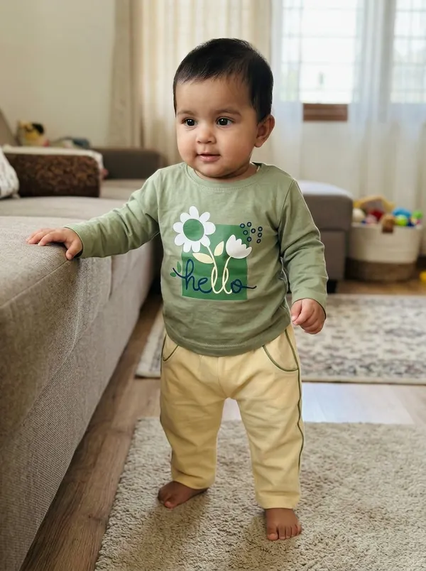 Mumsyde_Kids_Little_Bloom_Set_–_Olive_Green_Floral_Top_with_Beige_Pants