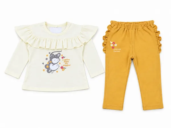 Mumsyde_Kids_Little_Honey_Set_–_Cream_Animal_Printed_Ruffle_Top_with_Mustard_Yellow_Pants