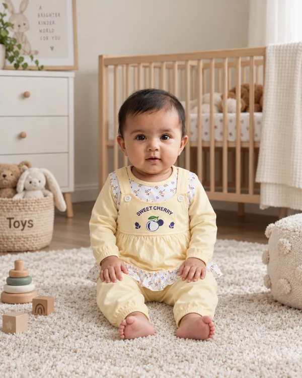 Mumsyde_Kids_Sweet_Cherry_Set_–_Yellow_Pinafore_with_Floral_Inner_Top_and_Matching_Pants