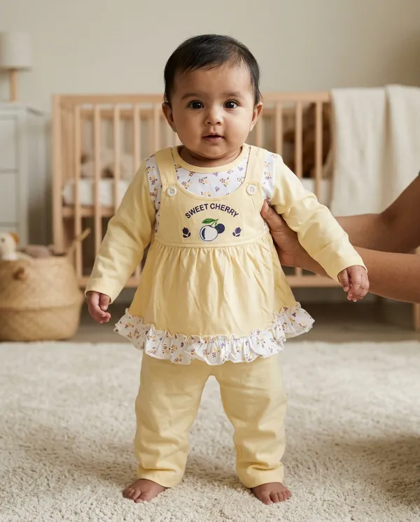 Mumsyde_Kids_Sweet_Cherry_Set_–_Yellow_Pinafore_with_Floral_Inner_Top_and_Matching_Pants