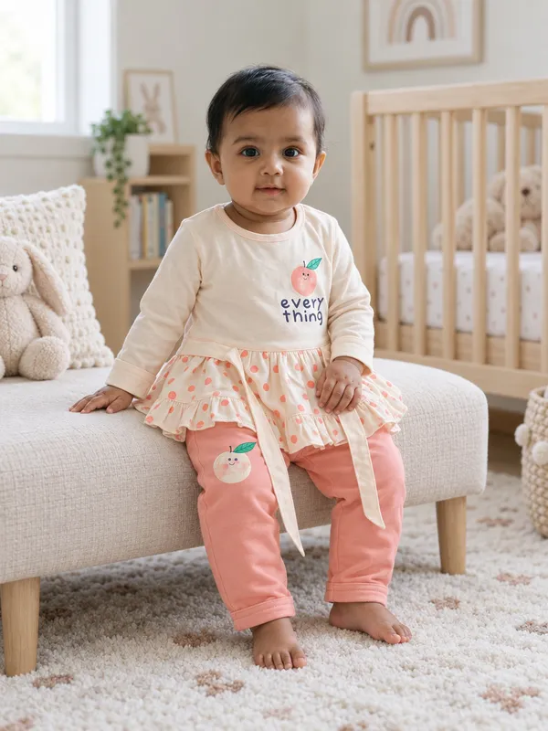 Mumsyde_Kids_Peachy_Blossom_Set_–_Peach_Fruit_Printed_Ruffle_Top_with_Coral_Pink_Pants