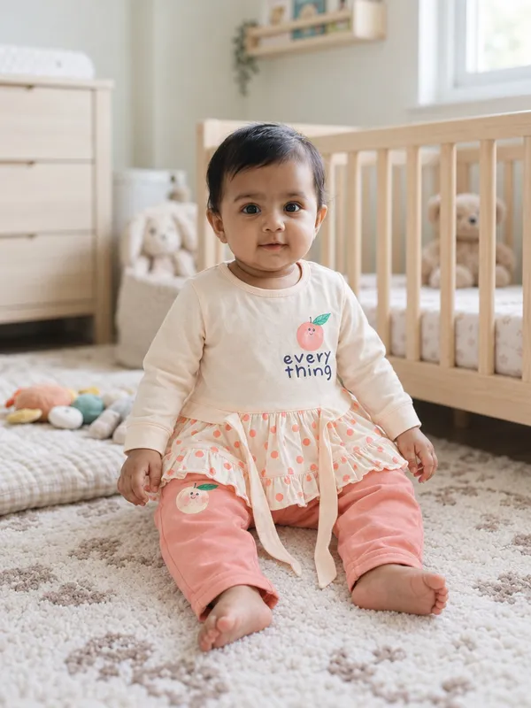 Mumsyde_Kids_Peachy_Blossom_Set_–_Peach_Fruit_Printed_Ruffle_Top_with_Coral_Pink_Pants