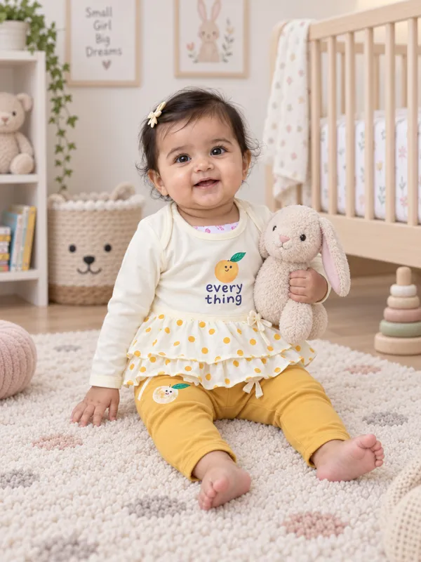 Mumsyde_Kids_Little_Sunshine_Set_–_Cream_Printed_Ruffle_Top_with_Mustard_Yellow_Pants