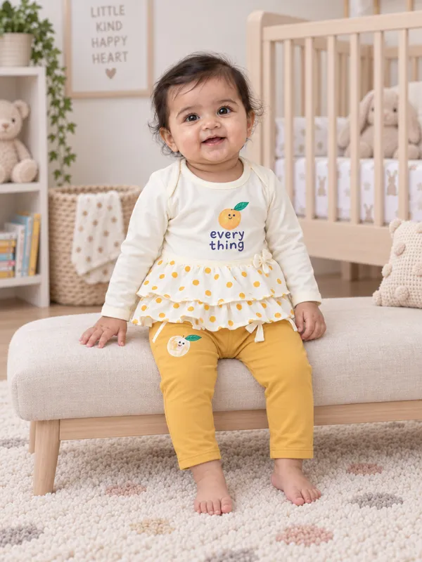 Mumsyde_Kids_Little_Sunshine_Set_–_Cream_Printed_Ruffle_Top_with_Mustard_Yellow_Pants