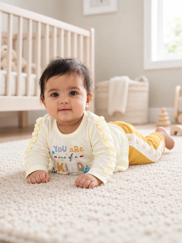Mumsyde_Kids_Little_Golden_Star_Set_–_Cream_Printed_Ruffle_Top_with_Mustard_Yellow_Star_Panel_Pants