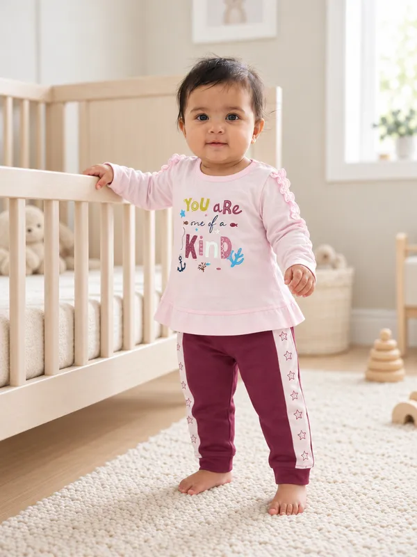 Mumsyde_Kids_Little_Berry_Star_Set_–_Pink_Ruffle_Top_with_Burgundy_Star_Panel_Pants