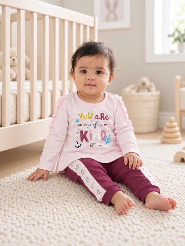 Mumsyde_Kids_Little_Berry_Star_Set_–_Pink_Ruffle_Top_with_Burgundy_Star_Panel_Pants