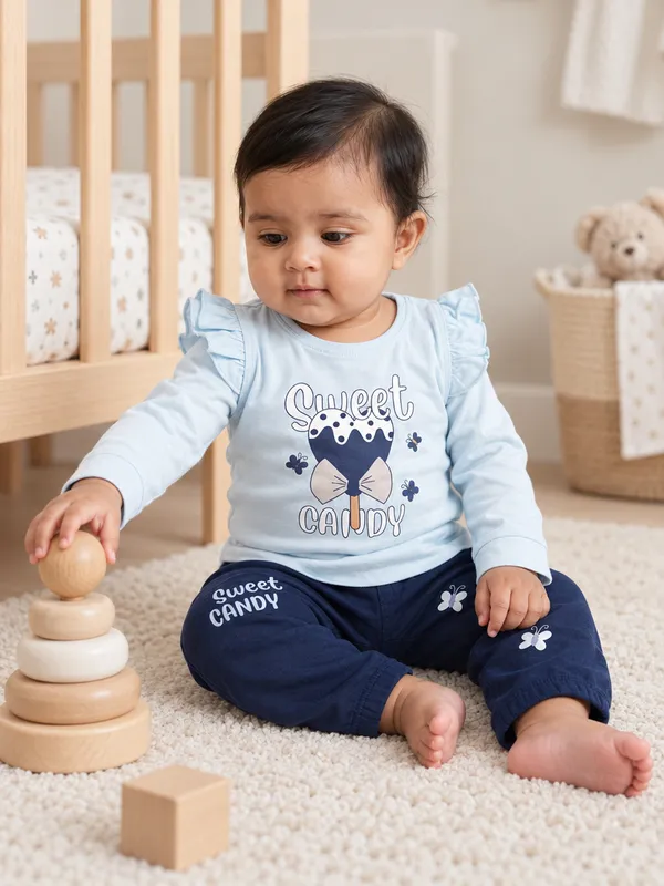 Mumsyde_Kids_Sweet_Candy_Set_–_Sky_Blue_Ruffle_Sleeve_Top_with_Navy_Blue_Printed_Pants