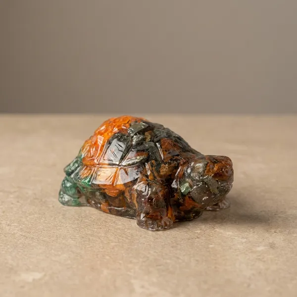 Orgonite_Turtle_With_Tiger_Eye,_Pyrite_And_Green_Aventurine_For_Wealth_And_Protection_Vastu_|_Multicolor