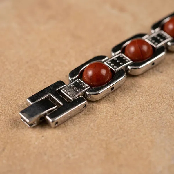 Red_Jasper_Stone_Bracelet_|_Natural_Deep_Red_Gemstone_Link_|_Silver_And_Red_Jasper