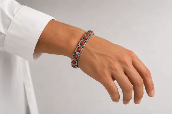 Red_Jasper_Stone_Bracelet_|_Natural_Deep_Red_Gemstone_Link_|_Silver_And_Red_Jasper