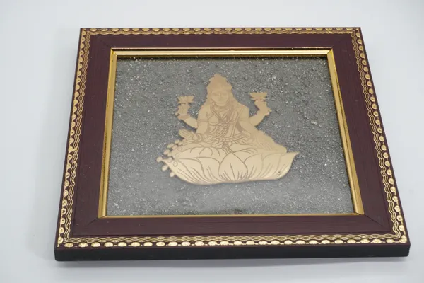 Antique_Gold_And_Brown_Lakshmi_Ji_Pyrite_Frame