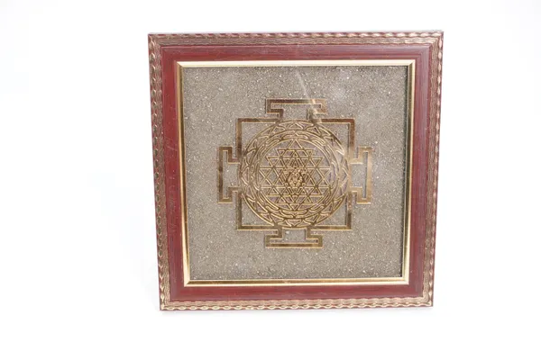 Antique_Gold_And_Brown_Shree_Yantra_Pyrite_Frame