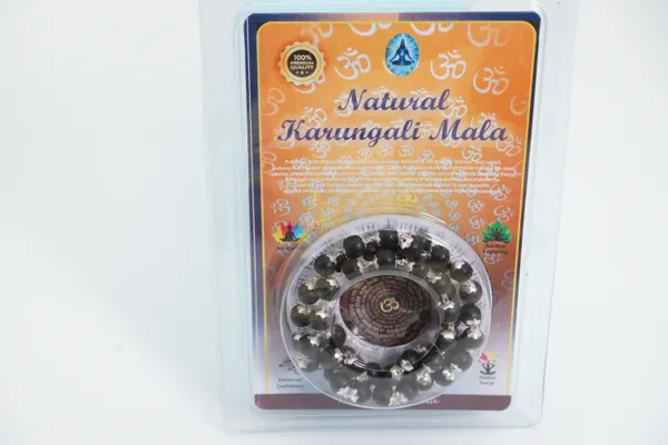 Natural_Karungali_Mala_With_German_Silver_Spacers_|_Black_And_Silver