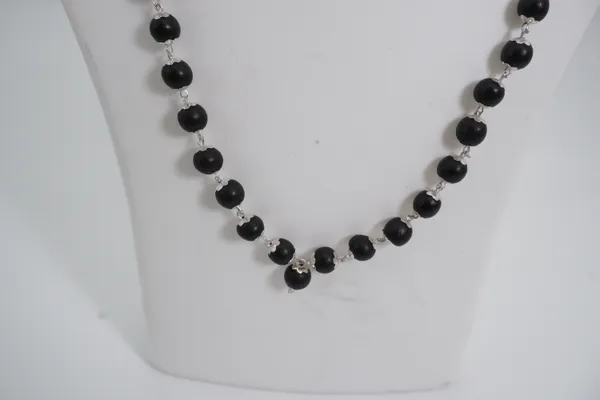 Natural_Karungali_Mala_With_German_Silver_Spacers_|_Black_And_Silver
