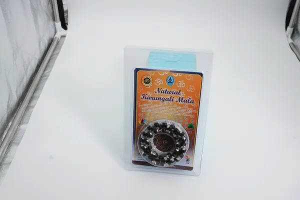 Natural_Karungali_Mala_With_German_Silver_Spacers_|_Black_And_Silver