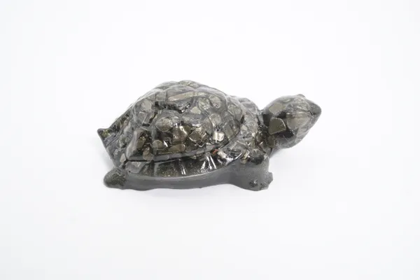 Pyrite_Orgonite_Turtle_|_Wealth_Attraction_And_Protection_Vastu_Tortoise_|_Metallic_Grey_And_Golden