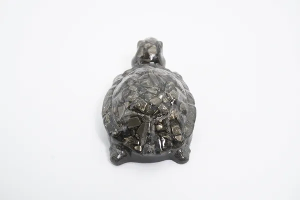 Pyrite_Orgonite_Turtle_|_Wealth_Attraction_And_Protection_Vastu_Tortoise_|_Metallic_Grey_And_Golden