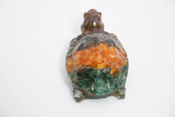 Orgonite_Turtle_With_Tiger_Eye,_Pyrite_And_Green_Aventurine_For_Wealth_And_Protection_Vastu_|_Multicolor