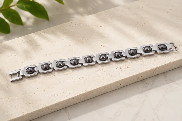 Silver_And_Gunmetal_Pyrite_Energy_Bracelet