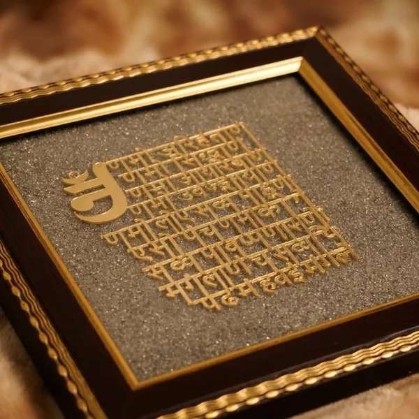 Antique_Gold_And_Brown_Navkar_Mantra_Pyrite_Frame