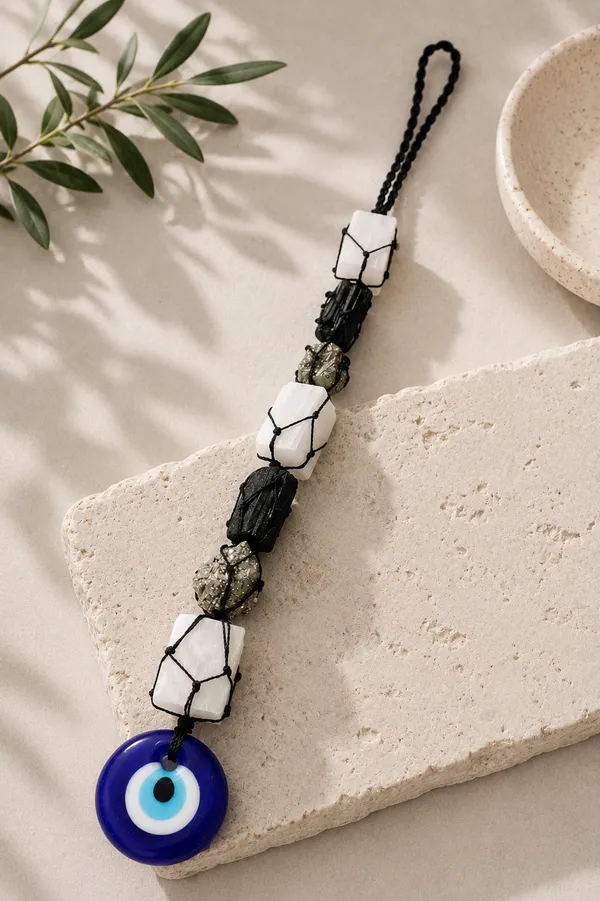 Evil_Eye_Protection_Hanging_With_7_Crystal_Stones_Pyrite,_Selenite_And_Black_Tourmaline_For_Car_And_Home_Energy_Decor_|_Multicolor