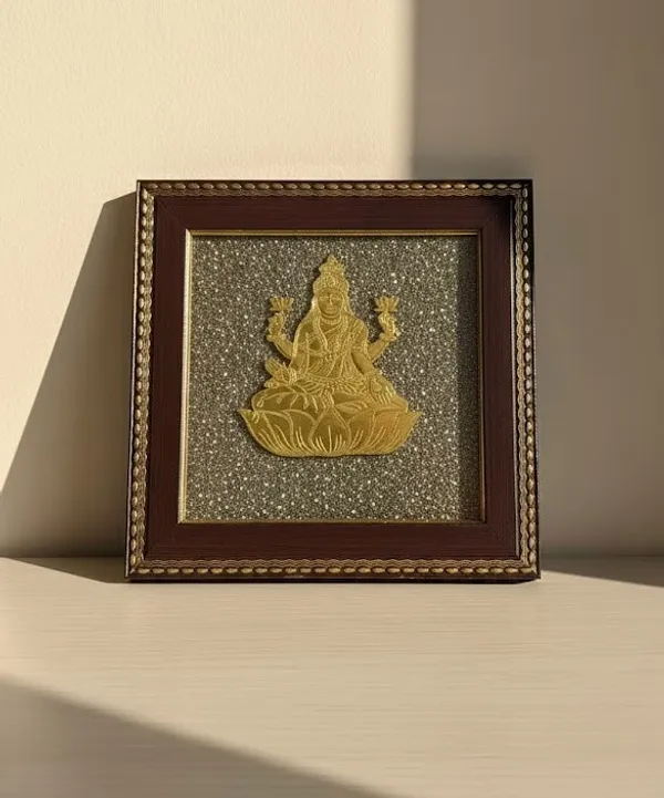 Antique_Gold_And_Brown_Lakshmi_Ji_Pyrite_Frame