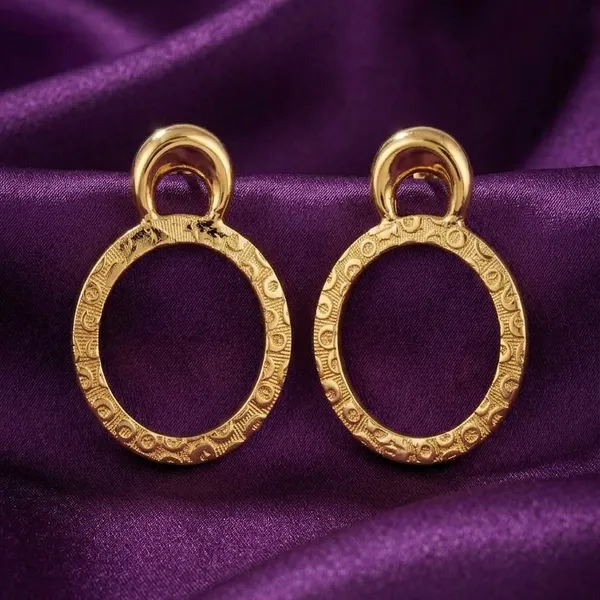 Double_Circle_Textured__Earrings_For_Women