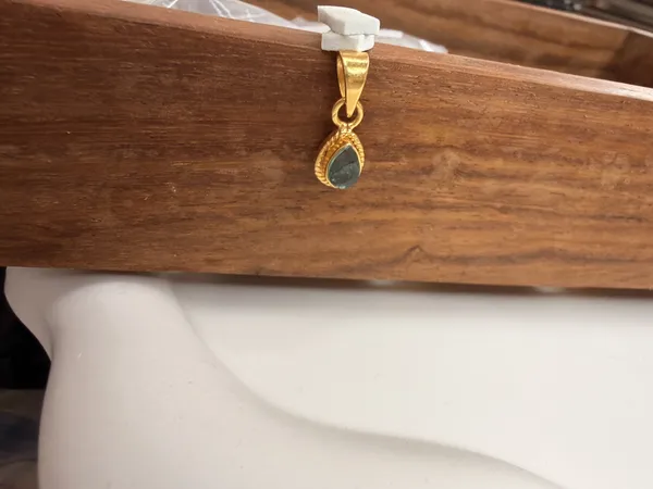 Gold_Tourmaline_Silver_With_Plating_Pendent_For_Women