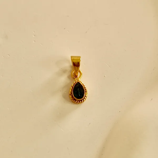 Gold_Tourmaline_Silver_With_Plating_Pendent_For_Women