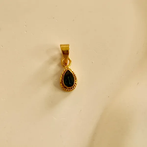 Gold_Tourmaline_Silver_With_Plating_Pendent_For_Women