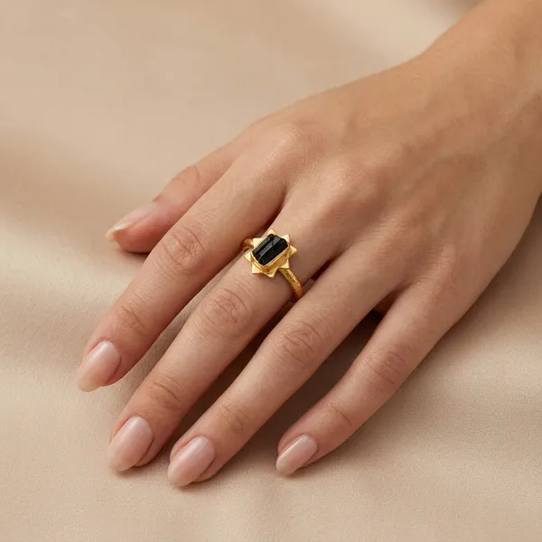 Natural_green_tourmaline_Gold__,_Silver_With_Plating_Ring_For_Women