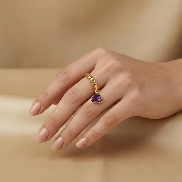 Gold_And_Purple_Amethyst,_Silver_With_Plating_Finger_Ring_For_Women