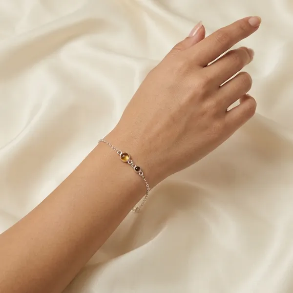 Silver_And_Brown_Tourmaline_Bracelet_For_Women