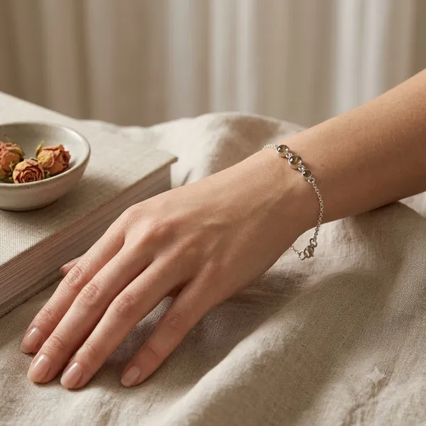 Silver_And_Brown_Tourmaline_Bracelet_For_Women