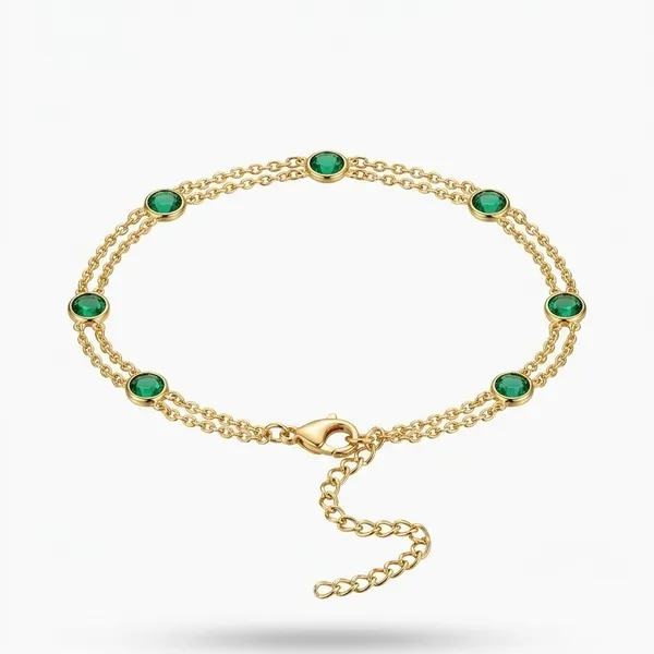 The_Pink_Sapphire_Bezel_Station_Double_Chain_Bracelet